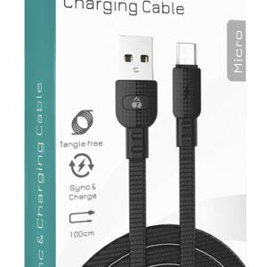 POWERTECH fast charger καλώδιο USB σε Micro USB armor PTR-0097, 15W 3A, 1m, μαύρο